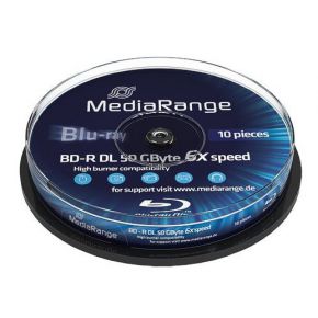 Blu-ray MediaRange 50GB 10st. 4x Spindle Recordable