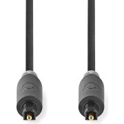Nedis-Optische-Audiokabel-TosLink-Male-TosLink-Male-5-0-m-Rond-PVC-Antraciet-Doos