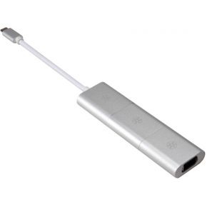 Silverstone EP11 USB 3.1 C MiniDP, HDMI, VGA Zilver kabeladapter/verloopstukje