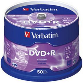 Verbatim DVD+R 16X 50st. Cakebox