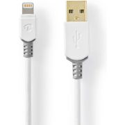 Nedis USB-Kabel | USB 2.0 | Apple Lightning 8-Pins | USB-A Male | 480 Mbps | Verguld | 3.0 m | Rond | PVC