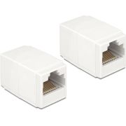 DeLOCK 86249 tussenstuk voor kabels RJ45 Wit