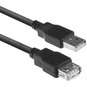 ACT USB 2.0  verlengkabel A male - A female 1,8 meter, Zip Bag