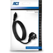 ACT-Netsnoer-CEE7-7-male-haaks-C5-zwart-2-m-Zip-Bag