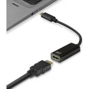 ACT AC7305 video kabel adapter 0,15 m USB Type-C HDMI Type A (Standaard) Zwart