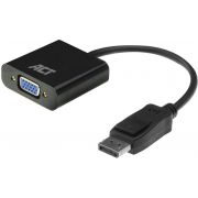 ACT AC7515 video kabel adapter 0,15 m DisplayPort VGA (D-Sub) Zwart