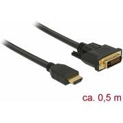 DeLOCK-85651-video-kabel-adapter-0-5-m-HDMI-Type-A-Standard-DVI-Zwart
