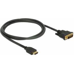 Delock 85652 HDMI naar DVI 24+1 kabel bidirectioneel 1 m