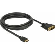 Delock 85654 HDMI naar DVI 24+1 kabel bidirectioneel 2 m
