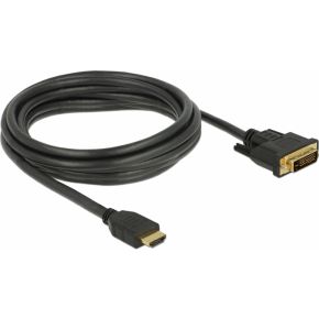 Delock 85655 HDMI naar DVI 24+1 kabel bidirectioneel 3 m