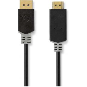 Nedis DisplayPort-Kabel | DisplayPort Male | HDMI© Connector | 4K@30Hz | Verguld | 3.0 m | Rond | PVC |
