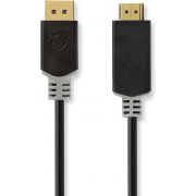 Nedis-DisplayPort-Kabel-DisplayPort-Male-HDMI-copy-Connector-4K-30Hz-Verguld-3-0-m-Rond-PVC-