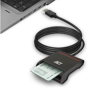 ACT Externe USB 2.0 Smartcard eID Kaartlezer, zwart