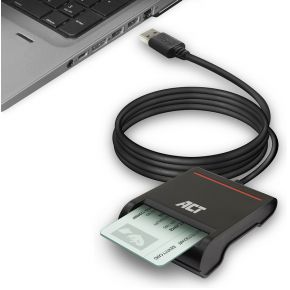 ACT AC6015 smart card reader Binnen USB 2.0 Zwart
