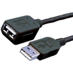 MediaRange MRCS154 USB-kabel 1,8 m USB A Mannelijk Vrouwelijk Zwart