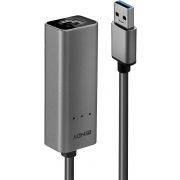 Lindy 43313 tussenstuk voor kabels USB-A RJ-45 Zilver