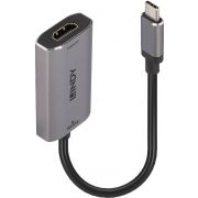 Lindy 43327 video kabel adapter 0,11 m USB Type-C HDMI Zwart, Grijs