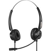 Sandberg 126-30 hoofdtelefoon/headset Bedraad Hoofdband Kantoor/callcenter USB Type-A Zwart