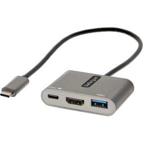 StarTech.com USB C Multiport Adapter, USB-C naar HDMI 4K Video, 100W PD Pass-Through, USB 3.0 Hub 5G