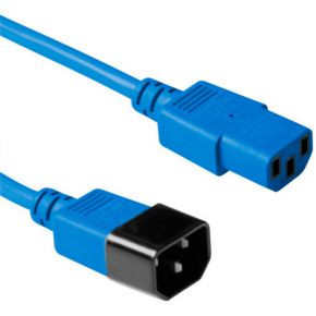 ACT Powercord C13 - C14 blue 0.3 m Blauw 0,3 m C13 stekker C14 stekker