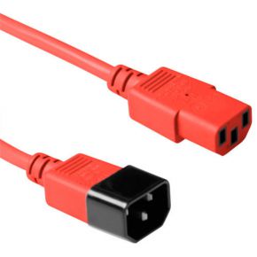 ACT Netsnoer C13 - C14 rood 5 m