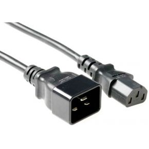 ACT Powercord C13 - C20 black 1 m C13 stekker C20 stekker