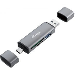 Equip 245460 geheugenkaartlezer USB 3.2 Gen 1 (3.1 Gen 1) Type-A/Type-C Grijs