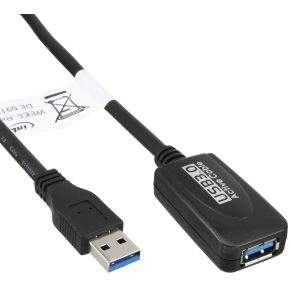 InLine 35650 USB-kabel 5 m USB 3.2 Gen 1 (3.1 Gen 1) USB A Zwart