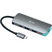 i-tec Metal C31NANODOCKPD notebook dock & poortreplicator USB 3.0 (3.1 Gen 1) Type-C Zilver, Turkooi