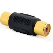 Gembird A-RCAFF-01 tussenstuk voor kabels RCA Zwart, Goud