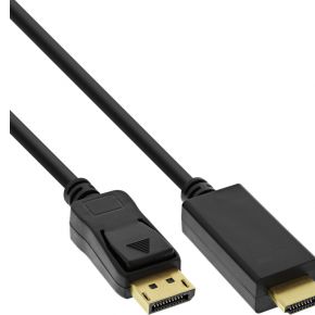 InLine 17181I video kabel adapter 1 m HDMI Type A (Standaard) DisplayPort Zwart