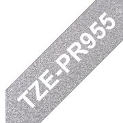 Brother-TAPE-TZePR955-24MM-WHITE-ON-SILVER-labelprinter-tape
