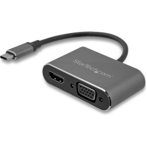 StarTech.com CDP2HDVGA grafische adapter 4K HDMI/VGA in USB C out grijs
