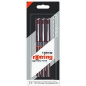 Rotring 1904811 Fijnschrijver Zwart 3 Stuks rotring kopen in de aanbieding