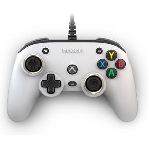Bigben Nacon Wired Official Pro Compact Controller with Atmos Code - White (Xbox Series X)