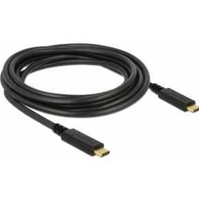 Delock 83325 USB 2.0-kabel Type-C naar Type-C 3 m PD 5 A E-Marker