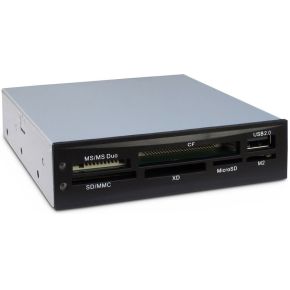 Inter-Tech CI-02 geheugenkaartlezer Intern USB 2.0 Zwart