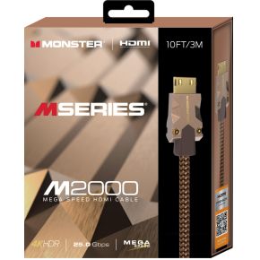 Monster M series M2 UHD High Speed HDMI Cable with Ethernet Tested to 25Gbps - 3m