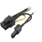 Akasa-AK-CBPW19-15-kabeladapter-verloopstukje-6-2pin-PCIe-SATA-Zwart