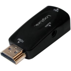 LogiLink CV0107 kabeladapter/verloopstukje HDMI VGA Zwart