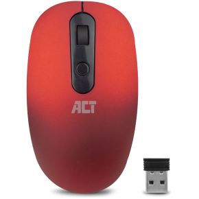 ACT Draadloze , USB nano ontvanger, 1200 dpi, rood muis
