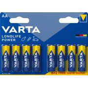 Varta Batterij alkaline AA/LR6 1.5 V High Energy 6+2-blister