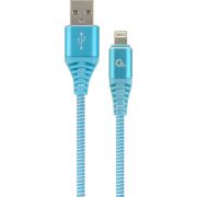 Gembird CC-USB2B-AMLM-1M-VW Lightning-kabel Blauw, Wit