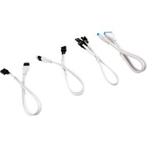 Corsair Premium Sleeved I/O Cable Extension Kit, White