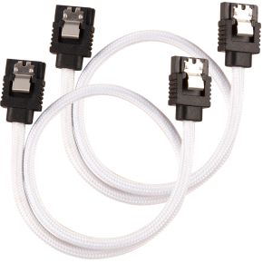 Corsair CC-8900249 SATA-kabel 2 stuks 30cm Zwart, Wit