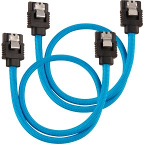Corsair CC-8900251 SATA-kabel 2 stuks 0,3 m Zwart, Blauw