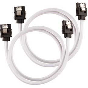 Corsair CC-8900253 SATA-kabel 2 stuks 0,6m Zwart, Wit