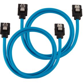 Corsair CC-8900255 SATA-kabel 2 stuks 0,6 m Zwart, Blauw