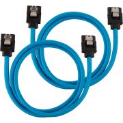 Corsair-CC-8900255-SATA-kabel-2-stuks-0-6-m-Zwart-Blauw