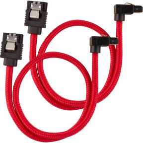 Corsair CC-8900280 SATA-kabel 2 stuks 0,3 m Zwart, Rood
